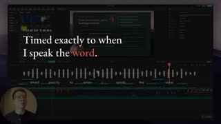A waveform with each word lighting up as it's spoken.